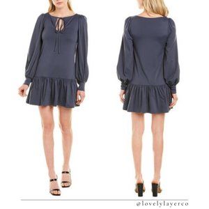 NWT Susana Monaco Long Sleeve Ruffle Mini Dress